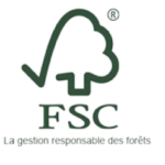 Le sigle de la certification "FSC, La gestion responsable des forets"